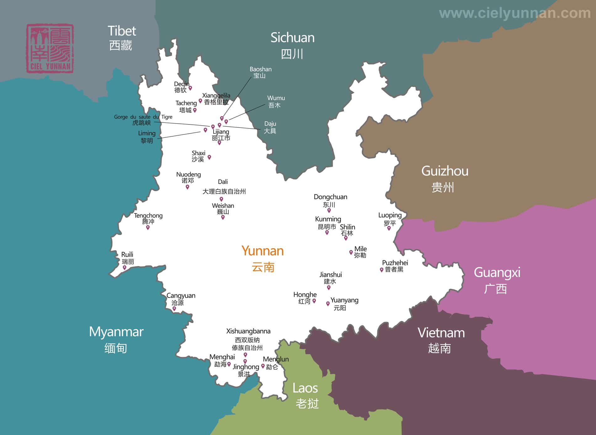 Maps Of Yunnan Ciel Yunnan