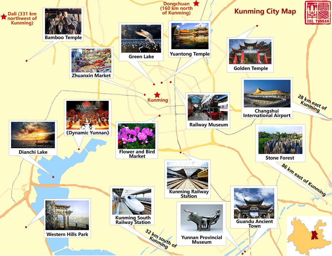 Kunming au Yunnan Chine - Infos Voyage - Ciel Yunnan