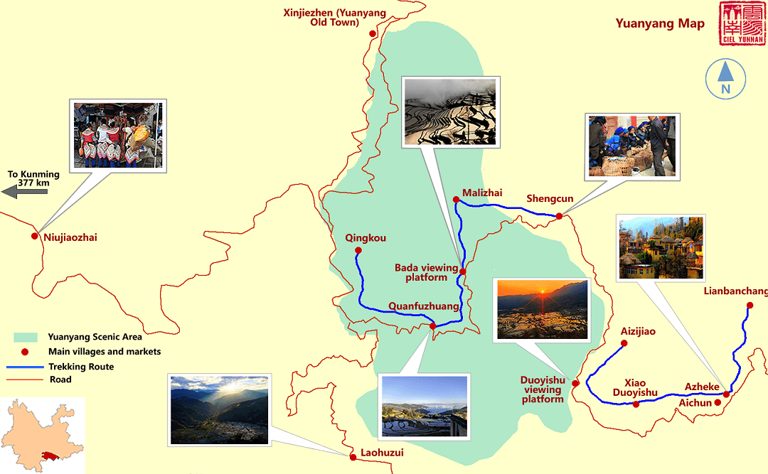 Yuanyang China Map